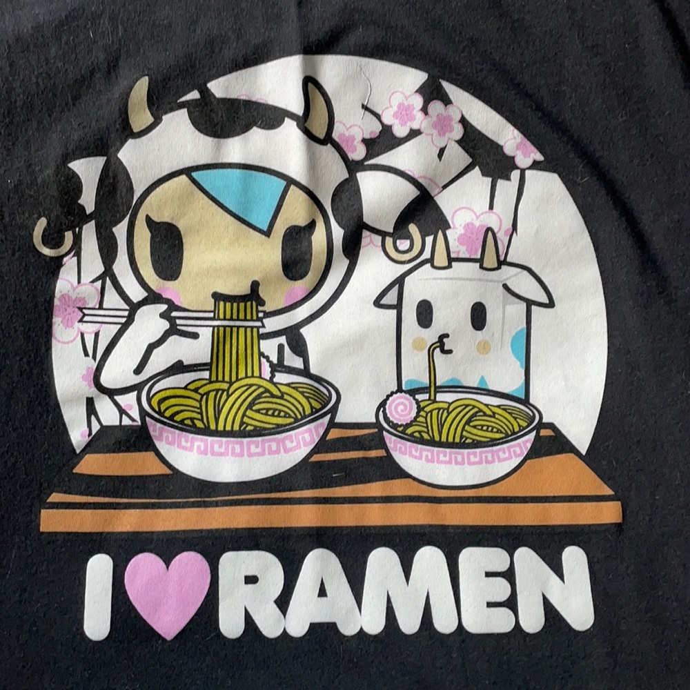 Tokidoki I 💜 Ramen Ringer T-Shirt Size 2X EUC